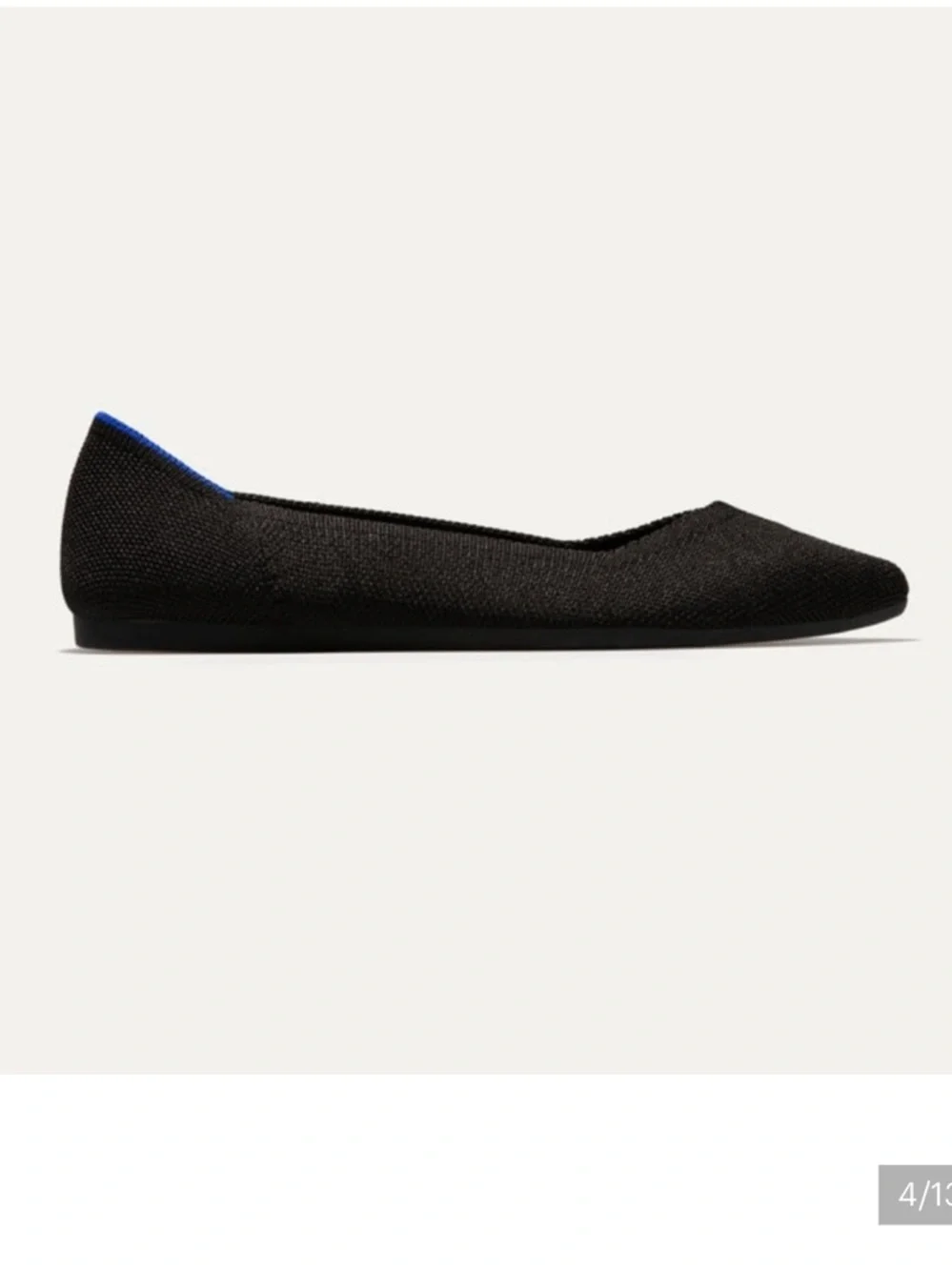 Rothy's The Point II Black Flats Size W7.5 - Picture 7 of 12